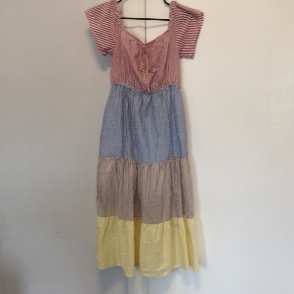 Tiered, Seersucker Urban Outfitters dress - Picture 2 of 5